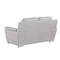 Homeroots 69in Light Gray and Silver Leather Loveseat 720580 - alternate 3
