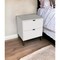 Homeroots 24" White Two Drawer Faux Wood Nightstand 533814 - alternate 2