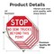 Signmission Stop No Semi Trucks Beyond This Poi, 4 inch X 4 inch, Vinyl Decal, 5PK OC-D-5PACK-4-291 - alternate 2