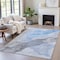 Homeroots 5' X 8' Sky Blue And Gray Abstract Washable Indoor Outdoor Area Rug 631846 - alternate 4