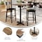 Flash Furniture Commercial 30x24 Natural HPL Tabletop with Black Bar Height X Base ST-REC2430-NAT-T2222B-GG - alternate 3