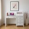 Homeroots White Wood Computer Desk With 3 Drawers And Keyboard Drawer 376973 - alternate 2