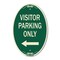 Signmission Reserved Parking Sign Visitor Parking Only W, 12 In X 18 In Architectural, Heavy Gauge Aluminum A-OV-G-1218-23021 - alternate 1