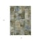 Homeroots 5' X 8' Green Gray And Sky Blue Abstract Washable Indoor Outdoor Area Rug 630772 - alternate 2