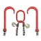 Mytee Products Grade 80 V Bridle Chain, Tow Recovery G80 3/8in x 3ft Chain 7100# Lbs, Two 15in J-Hook, Cradle Grab Hook CH383V-15J-PLGH-G80 - alternate 2
