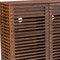 Homeroots 42in Walnut Wood Accent Cabinet With Three Shelves And Two Drawers 396329 - alternate 1