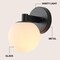 Jonathan Y Modernist Globe 5.75" 1-Light Metal/Frosted Glass Modern Contemporary LED Vanity, Black JYL3540B - alternate 2