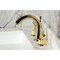 Kingston Brass Widespread Bathroom Faucet with Knurled Handle and Brass Pop-Up, Polished Brass KS2962KNL - alternate 2