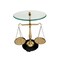 Homeroots 24" Clear and Gold Glass and Aluminum Libra Scales End Table 634156 - alternate 3