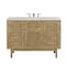 James Martin Vanities Laurent 48'' S Vanity, Light Natural Oak w/ Jasmine Pearl Top w/FreePower Wireless Charger 545-V48-LNO-FEJP - alternate 1