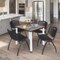 Regency Square Kee Breakroom Table W/ 4 M Stack Chairs, 30 in W, 30 in L, Noble Oak TB3030NOBPCM47BK - alternate 2