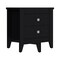 Homeroots 24" Black Wood Two Drawer Nightstand 543673 - alternate 2