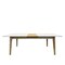 Homeroots 86" White and Oak Wood Self-Storing Leaf Extendable Dining Table 716295 - alternate 1