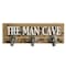 Homeroots 12" X 27" Natural Silver And White Man Cave Metal And Wood Wall Decor With Hooks 636031 - alternate 1