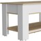 Homeroots 40" Oak and White Storage Bench with Flip Top 535165 - alternate 2