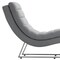 Homeroots 26" Gray Sofa Chaise With Silver Legs 482889 - alternate 2