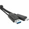 Targus 1M USB-C MALE W/ SCREW TO USB-C MALE CABLE W/ USB-A TETHER BLACK ACC1133GLX - alternate 2