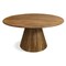 Homeroots 60" Natural Rounded Solid Wood Pedestal Base Dining Table 563907 - alternate 3