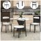 Leisuremod Lume Modern Dining Side Chair in Polyester with Black Steel Frame in White, 4PK LC20W4 - alternate 3