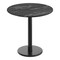 Flash Furniture Commercial 31.25" Black Faux Marble HPL Tabletop with Black Table Height RD Base ST-RD31-BKMAR-TR18-GG - alternate 1