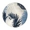 World Rug Gallery Amalfi Contemporary Tropical Floral Indoor/Outdoor Area Rug 8 ft Round Navy 8013NAVY8RND - alternate 2