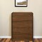 Homeroots 35" Walnut Solid Wood Five Drawer Chest 473076 - alternate 2