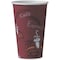 Dart Paper Hot Drink Cups in Bistro Design, 16 oz, Maroon, PK1000 316SI-0041 - alternate 1