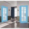Sartodoors Interior Solid French Door Frosted Glass 24x80 Solid Core Modern Interior VEREGIO7412ID-AQU-24 - alternate 2