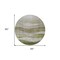 Homeroots 8' Green And Beige Round Abstract Washable Indoor Outdoor Area Rug 604973 - alternate 4