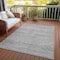 Homeroots 5' X 8' Gray And Charcoal Striped Washable Indoor Outdoor Area Rug 615663 - alternate 3