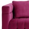 Homeroots 88" Fuchsia Velvet Wood Sofa With Toss Pillows 543976 - alternate 2