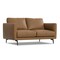 Homeroots 60" Brown Leather Sofa With Black Legs 640971 - alternate 2