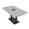 Skutchi Designs Arc Rectangle Meeting Room Table, 36 in W, 72 in L, Grey HAR-AREC-36X72-DOU.BK-U779-EBLK - alternate 1