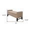 Homeroots 50" Beige and Black Upholstered Linen Bench with Flip top 530659 - alternate 2