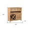 Homeroots 40in Rustic Natural Solid Wood 2 Door Wine Bar Cabinet 489030 - alternate 2