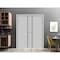 Sartodoors Slab Barn Door Panel, Planum 0016 Matte Grey and Aluminum Strips, Sturdy Finished Flush Modern Door PLANUM0016S-GRE-28 - alternate 2