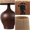 Jonathan Y Eben 23" Rustic Farmhouse Resin/Metal Gourd LED Table Lamp w/Paper Rope Shade, Dark Brown Wood Finish JYL9200B - alternate 2