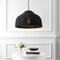 Jonathan Y Eliza 20 in. 1-Light Coastal Bohemian Woven Rattan and Iron LED Pendant, Black/Brass Gold JYL1133C - alternate 3