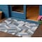 Homeroots 3' X 5' Blue Geometric Washable Indoor Outdoor Area Rug 608046 - alternate 1