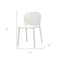 Homeroots Set Of Four White Heavy Duty Plastic Juvenile Chairs, 4PK 554666 - alternate 3