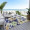 Homeroots 8' X 10' Navy Blue And Beige Floral Washable Indoor Outdoor Area Rug 610989 - alternate 2