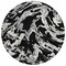 Homeroots 8' Black And Gray Round Abstract Washable Indoor Outdoor Area Rug 600068 - alternate 2