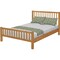 Homeroots Natural Slat Back Solid Wood King Bed Frame 523639 - alternate 3