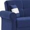 Homeroots 89" Blue Microfiber Convertible Futon Sleeper Sofa And Toss Pillows With Storage 607154 - alternate 3