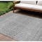 Homeroots 9' X 12' Silver Gray And Ivory Tribal Washable Indoor Outdoor Area Rug 582648 - alternate 1