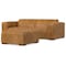 Homeroots 88" Sienna Leather Sofa With Ottoman With Brown Legs 641061 - alternate 2
