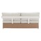 Homeroots 73" White Polypropylene Sofa 667658 - alternate 2