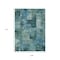 Homeroots 9' X 12' Teal Blue And Pale Aqua Abstract Washable Indoor Outdoor Area Rug 630793 - alternate 2