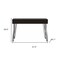 Homeroots 47" Black and Brown Wood Computer Desk With Two Drawers 403812 - alternate 3