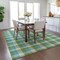 Homeroots 5' X 8' Lime Green Aqua And Beige Plaid Washable Indoor Outdoor Area Rug 601405 - alternate 2
